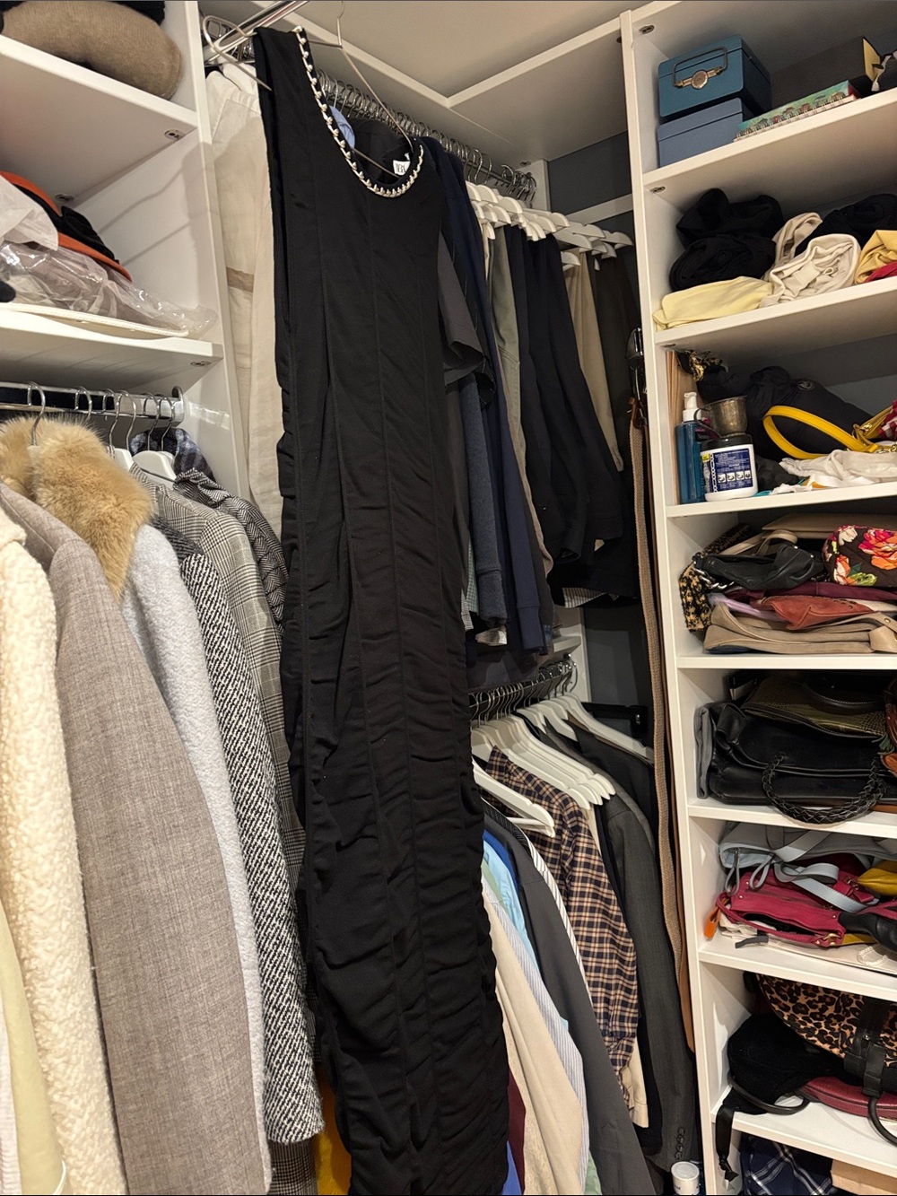 Zara Black Sleeveless Maxi Dress with Silver Chain Detail - Picture 6 of 7
